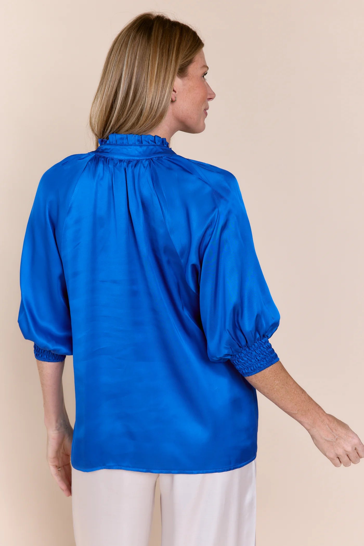 Andrea Top in Eletric Blue - The French Shoppe