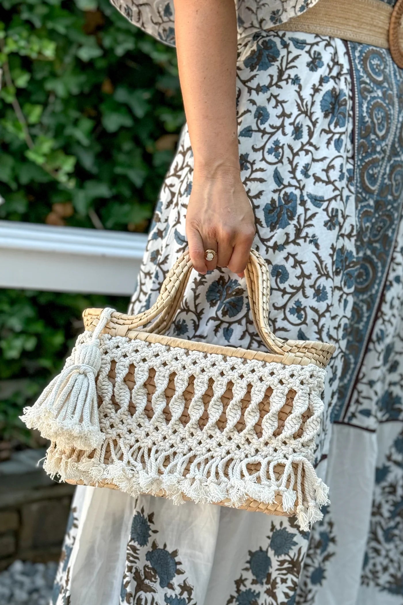 Macrame Palm Citrone Large Bag