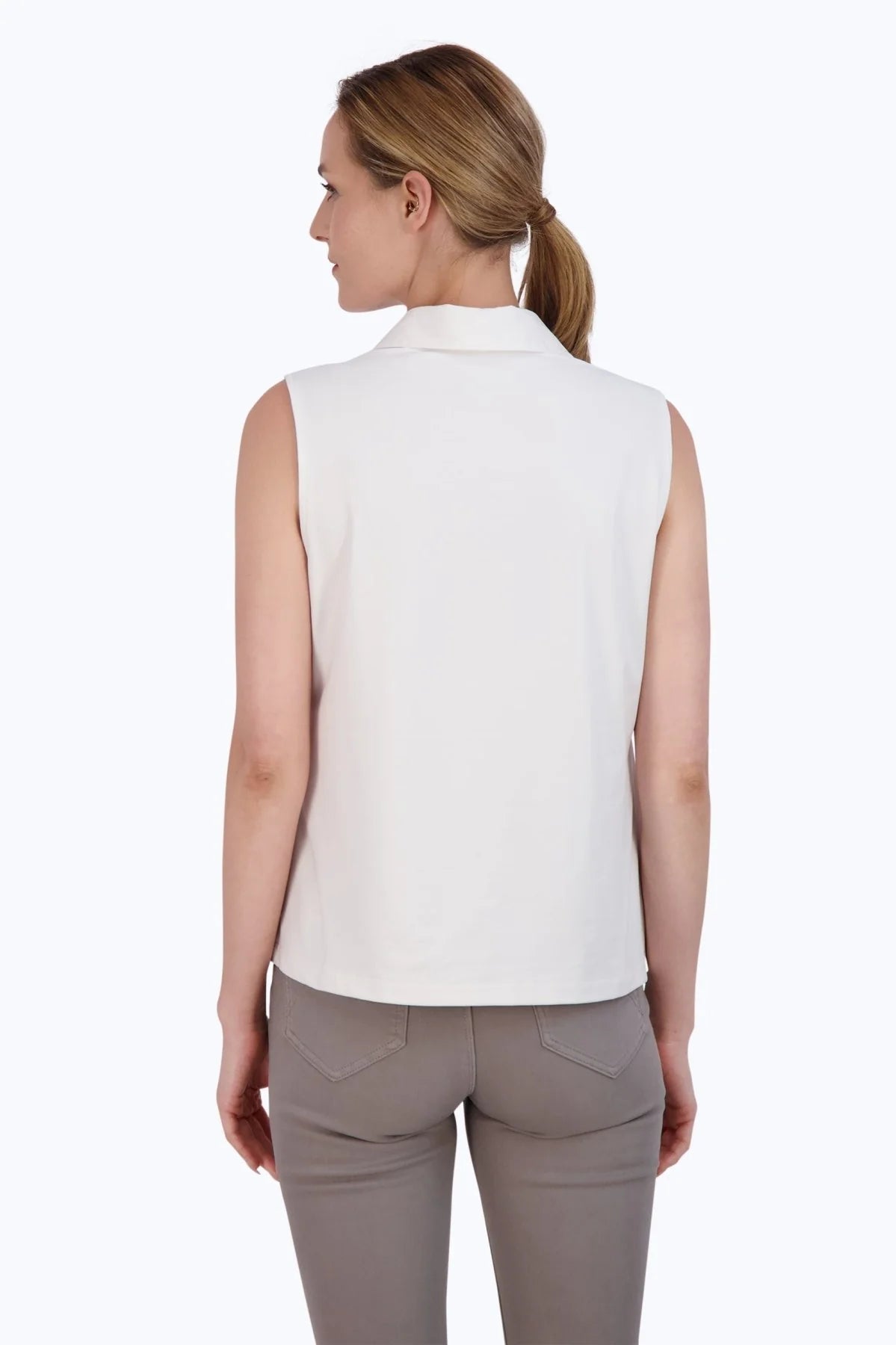 Knit/Woven Sleeveless Layering Tank