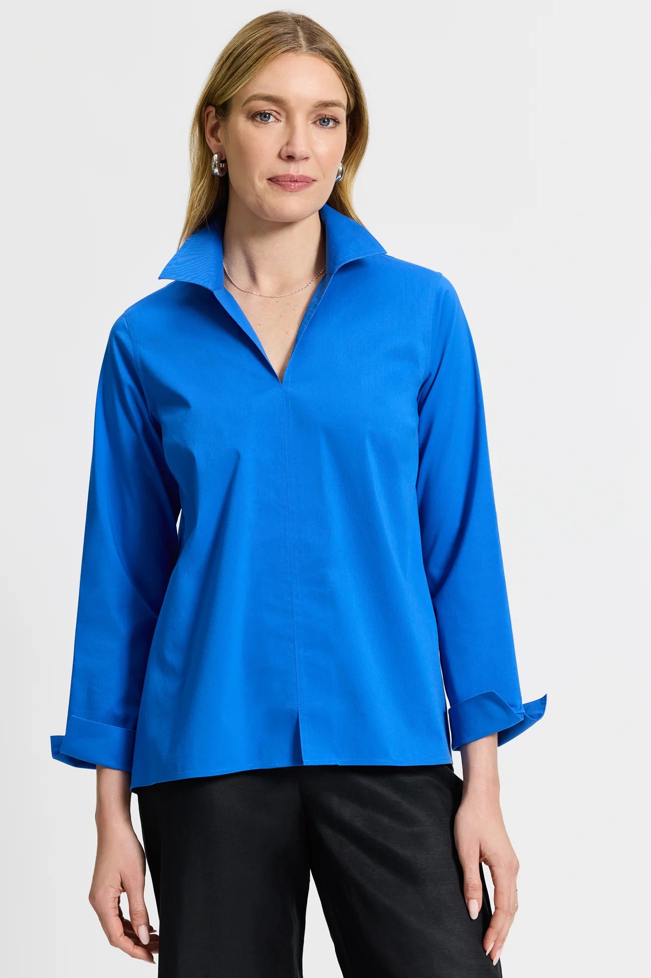 Agnes Stretch No Iron Popover Shirt