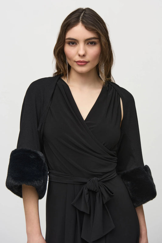 Cropped Fur Cuff Bolero