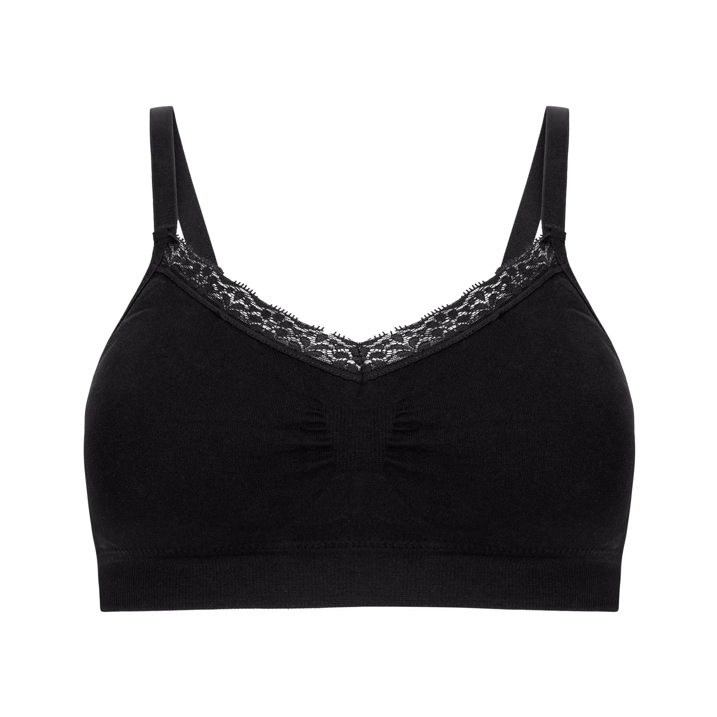 Vneck Full Size Bra with Lace