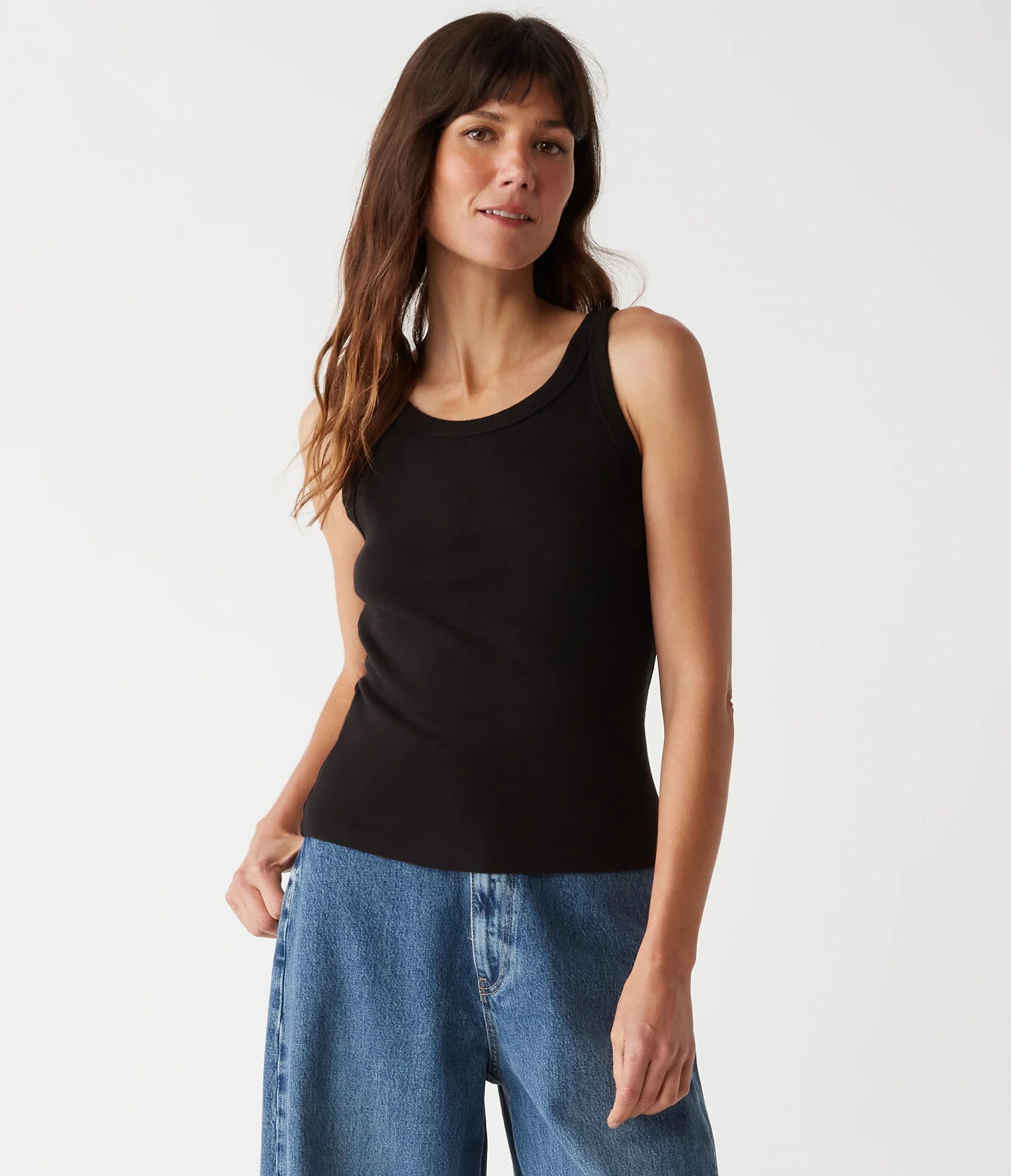 Cassie Thin Binding Tank - The French Shoppe