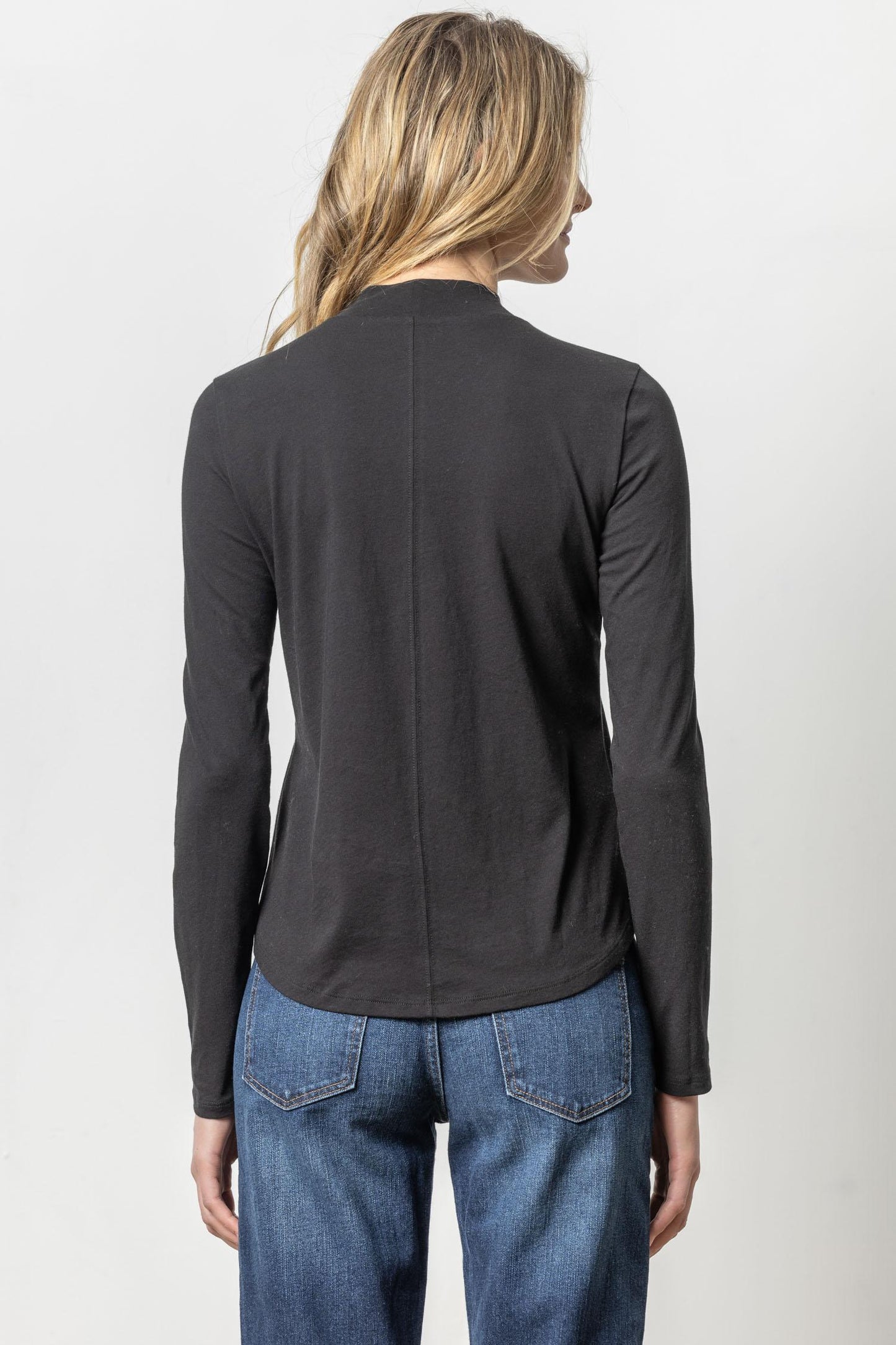 Long Sleeve Mock Neck Tee