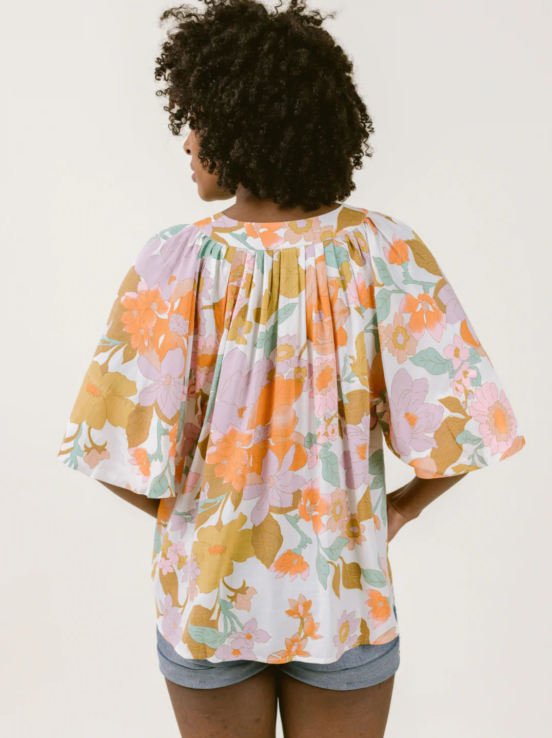 Polly Top in Seaside Floral - The French Shoppe