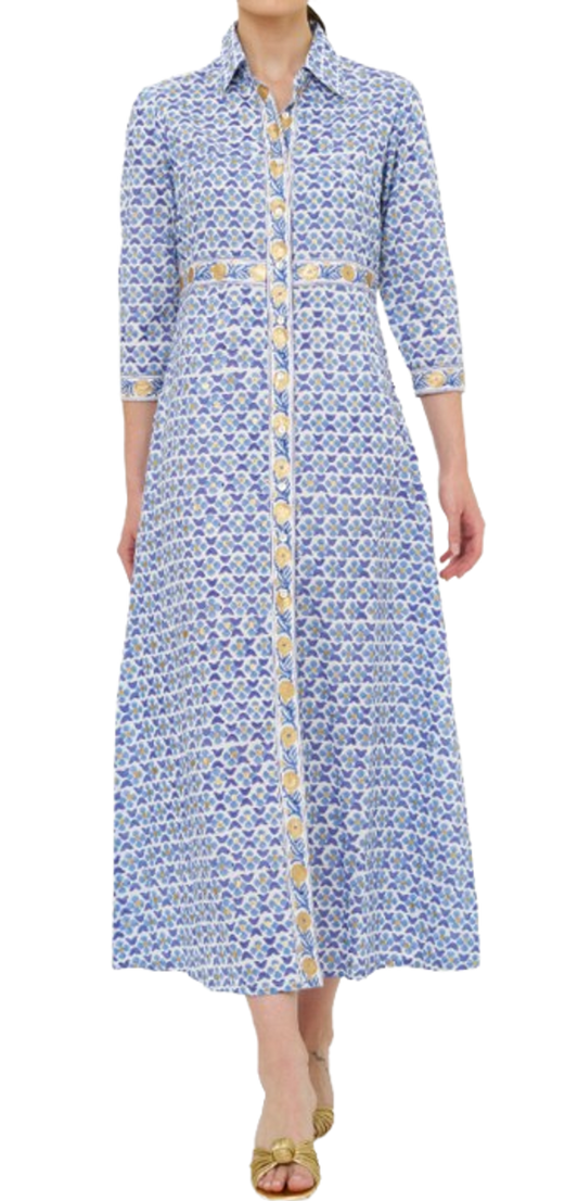 Veranda Blue Shirt Dress