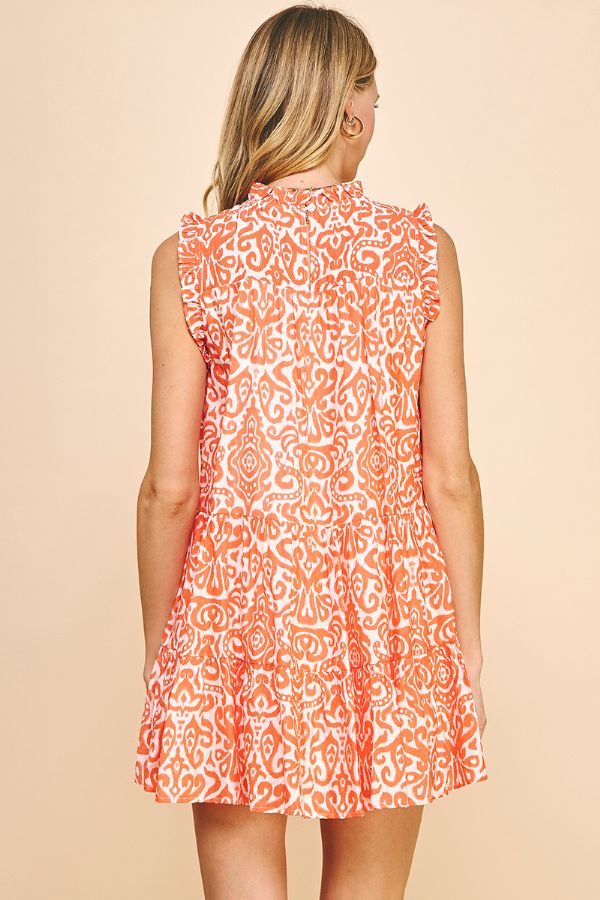 Print Tiered Mini Dress - The French Shoppe
