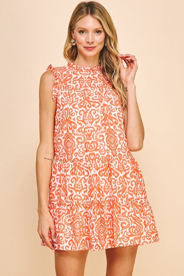 Print Tiered Mini Dress - The French Shoppe