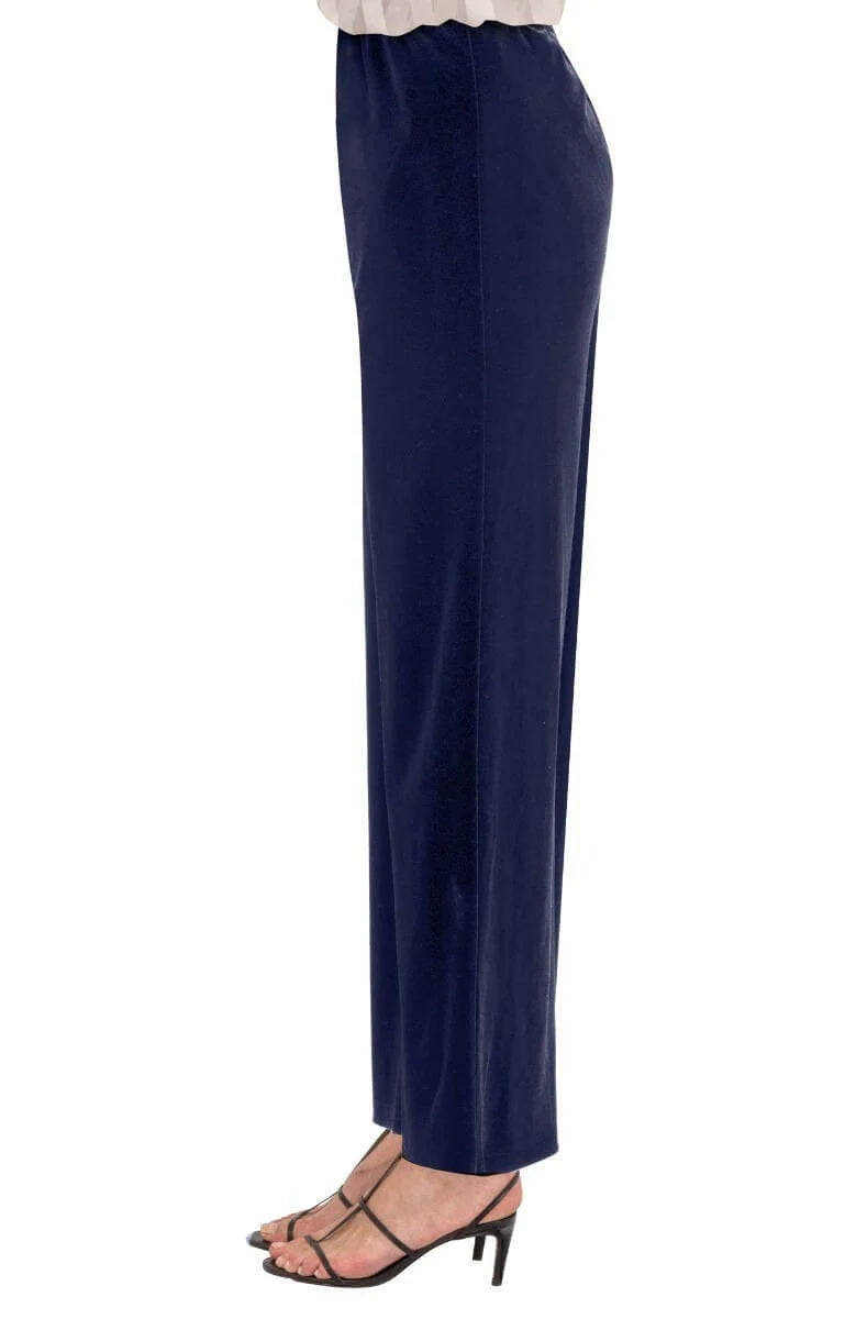 Palazzo Pant in Navy Luxe Velvet