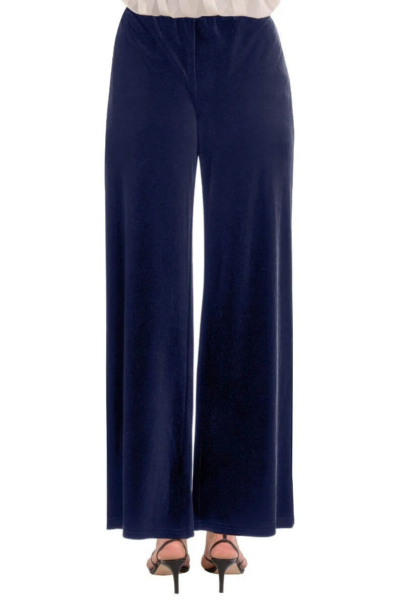 Palazzo Pant in Navy Luxe Velvet